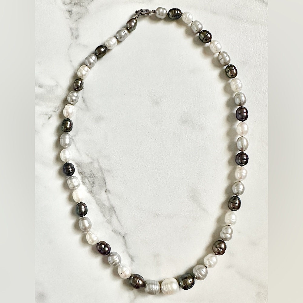 55. Honora Tuxedo Collection Freshwater Pearl Necklace- with pouch, retired